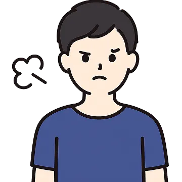 怒っている男性のイラスト